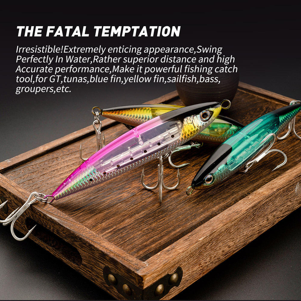 Cheery High Quality Floating Large Pencil Bait Deep Sea Boat Fishing Trolling Tuna Big Game Flash Blade Bionic Tuna Fishing Lure – Pencil – view 5