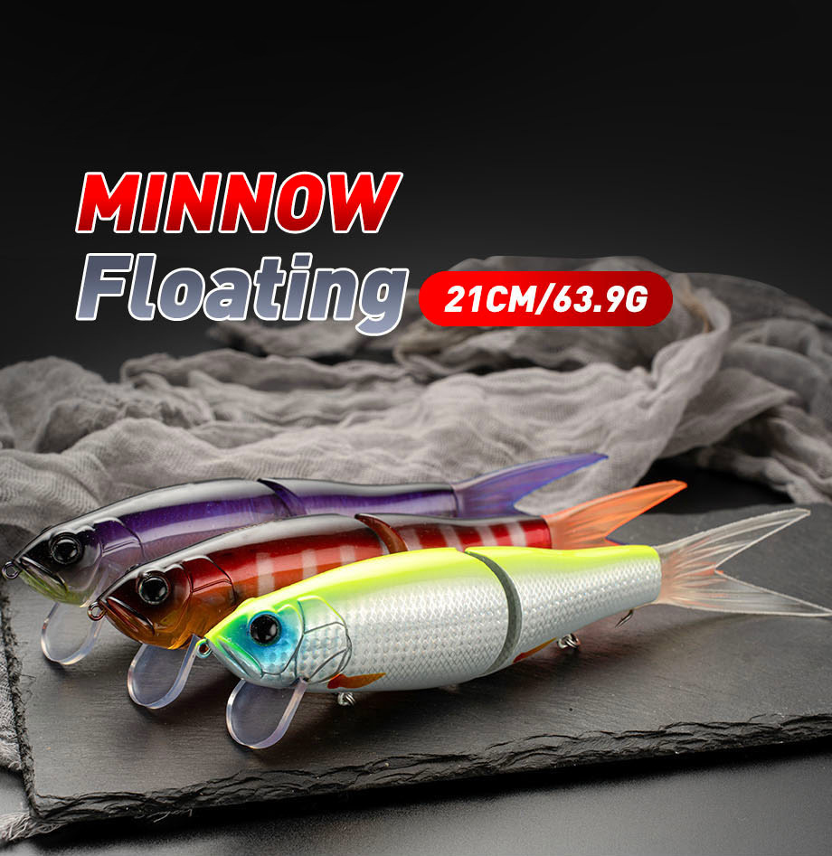 Cheery 210mm 64g Predator Multi Jointed Swim Baits Floating Minnow Lure 2 Segment Hard Baits Wobblers Bass Pike Fishing Lure – Swimbait – view 3
