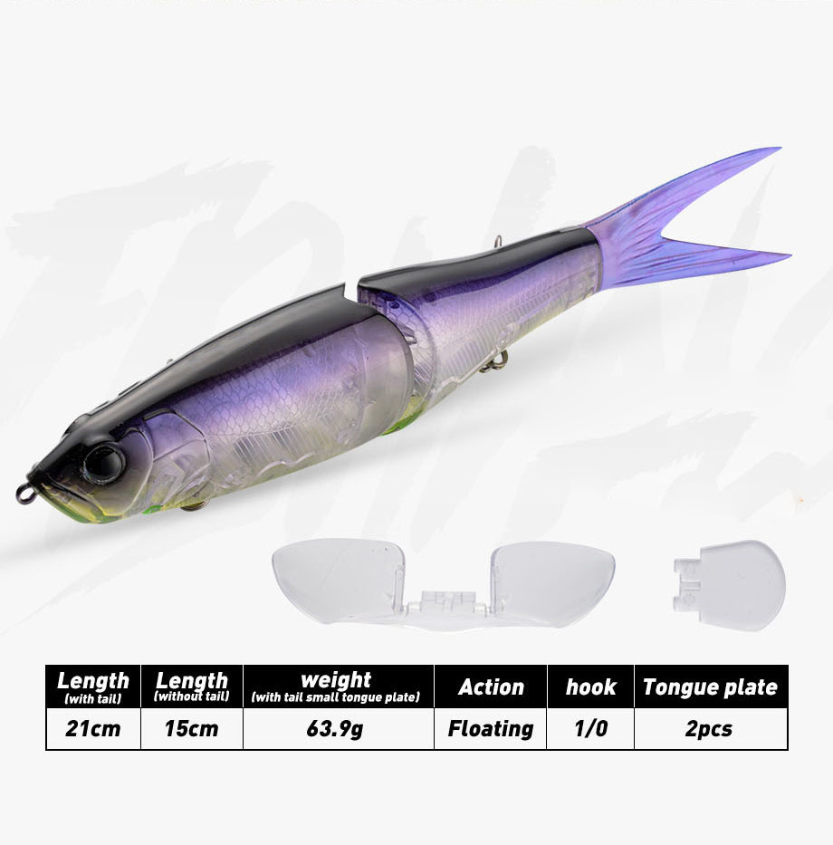 Cheery 210mm 64g Predator Multi Jointed Swim Baits Floating Minnow Lure 2 Segment Hard Baits Wobblers Bass Pike Fishing Lure – Swimbait – view 4