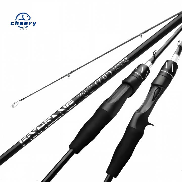 Cheery Wholesale Fishing Rod Black Warrior Carbon Fiber M/L Spinning Lure Fishing Rod Saltwater – Fishing Rod – view 1
