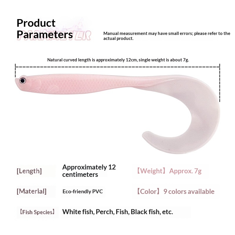Open-Abdomen Fish Long-Tail Stainless Steel Soft Lure Jerkbait Green Leopard-Print Lifelike Bass Lure No Hooks Fishing – Soft Lure – view 5