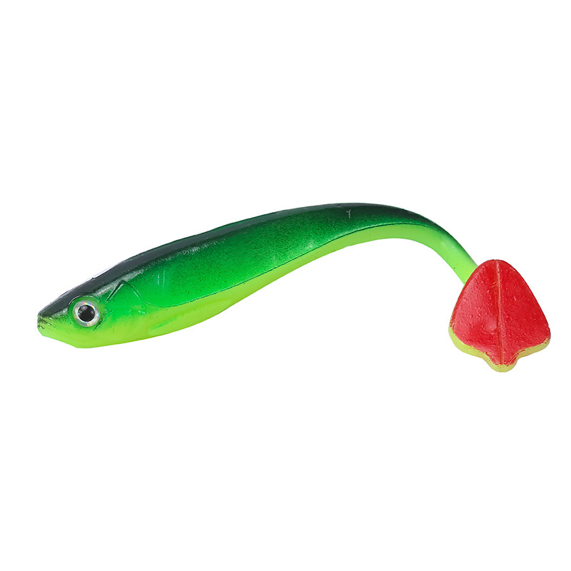 New Style Lure 9.5cm/5g Jerkbait T-Tail Artificial Soft Bait PVC Sea Fishing 3D Fish Eye Factory Wholesale – Worms & Grubs – view 5