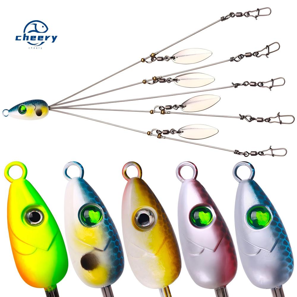 CHEERY Wholesale Alabama Rig 22cm Metal Jig Head Umbrella Rig with 5 Arms Portable Fishing Rig for Bass Use in Lake River Stream – Hard Lure – view 1
