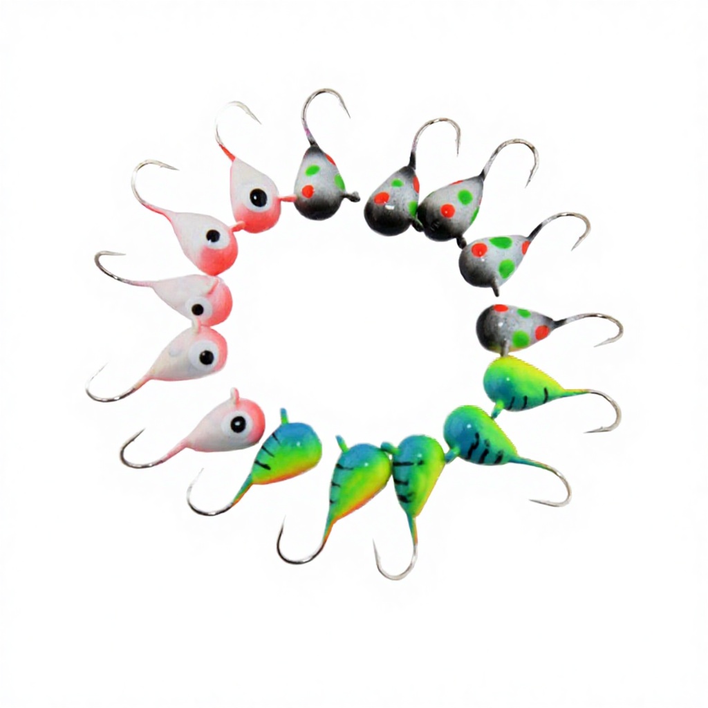 Wholesale JY FISHING Glow Tungsten Head Ice Fishing Jigs for Walleye Winter Fishing Lures River Stream Ice Eye Abdominal Eye – Fishhook – view 4