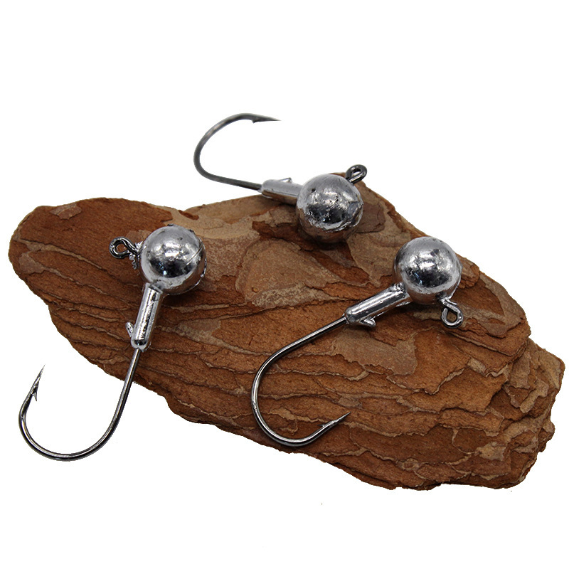 CHEERY Natural-Colored Lead Head Jig Hooks Sharp Eagle-Bill Lure Accessories Soft Bait Bulk – Fishhook – view 3