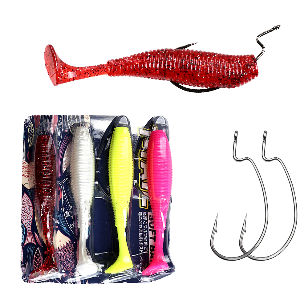 10pcs/bag Wholesale for 10cm 2.3g Printed Artificial Silicone Soft Plastic Lure Sea Fishing Silicone Worm Bait – Soft Lure – view 1