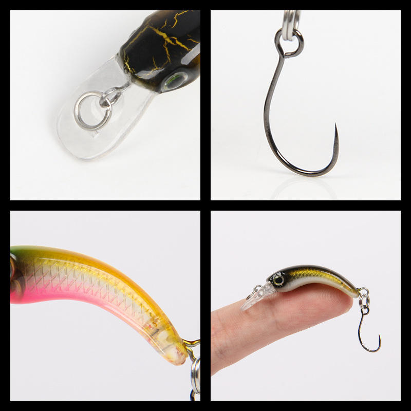 New 1.2g 4cm Mini Floating Minnow Insect Bait Fishing Lure Unprinted Hard ABS Artificial Crankbait Wobbler Saltwater Fish Carp – Minnow – view 5