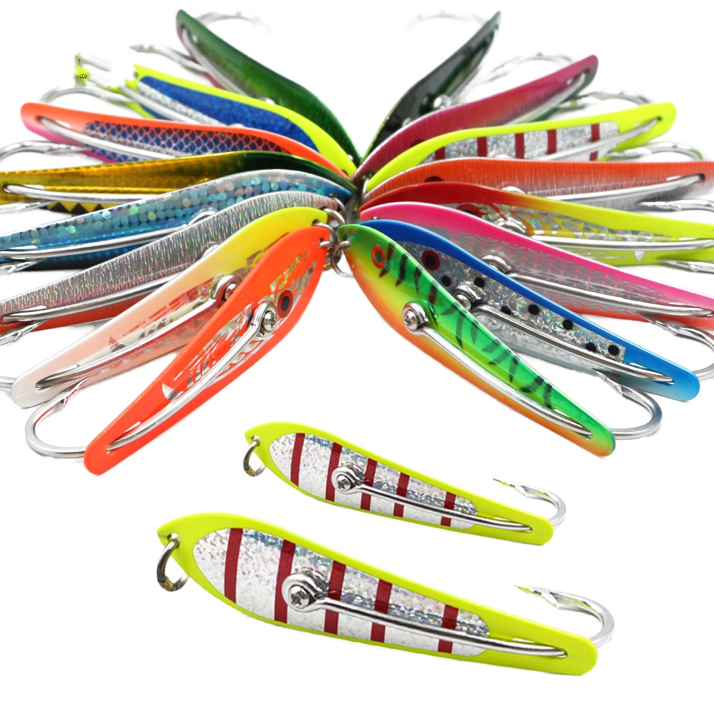 4-Inch Double Hook High Carbon Steel Trolling Spoon Lure for Cod Saltwater Fishing Shaobo Brand Ocean Boat Fishing – Metal Lure – view 4