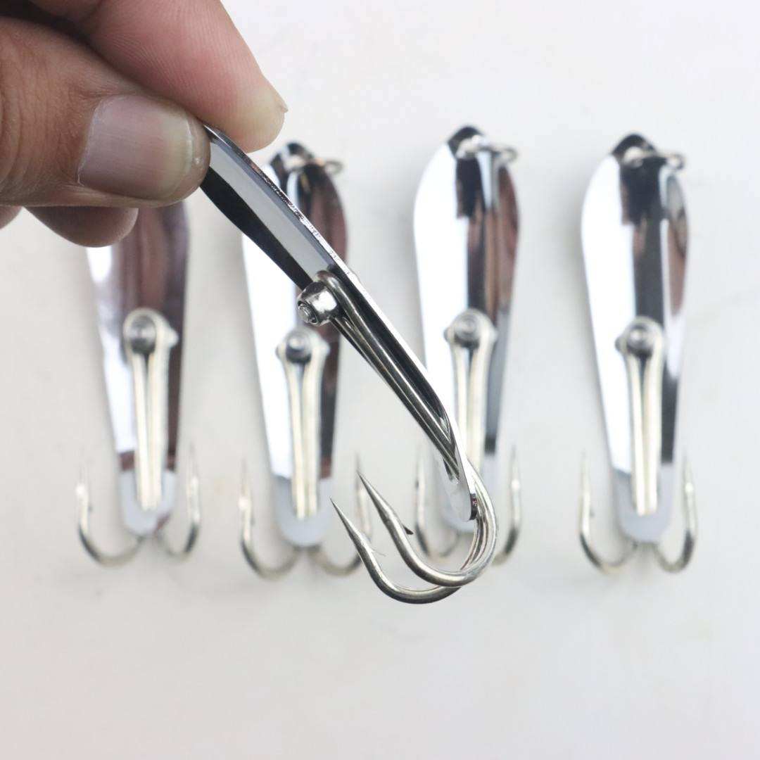 Casting Stainless Steel Fishing Spoon Lure-Ocean Boat & Ice Fishing Trolling Bait for Bass & Carp 40g – Metal Lure – view 1