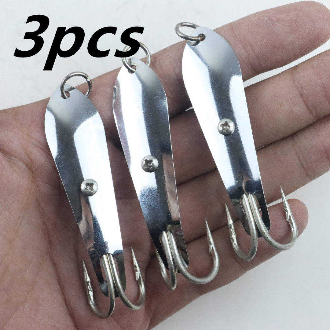 Casting Stainless Steel Fishing Spoon Lure-Ocean Boat & Ice Fishing Trolling Bait for Bass & Carp 40g – Metal Lure – view 5
