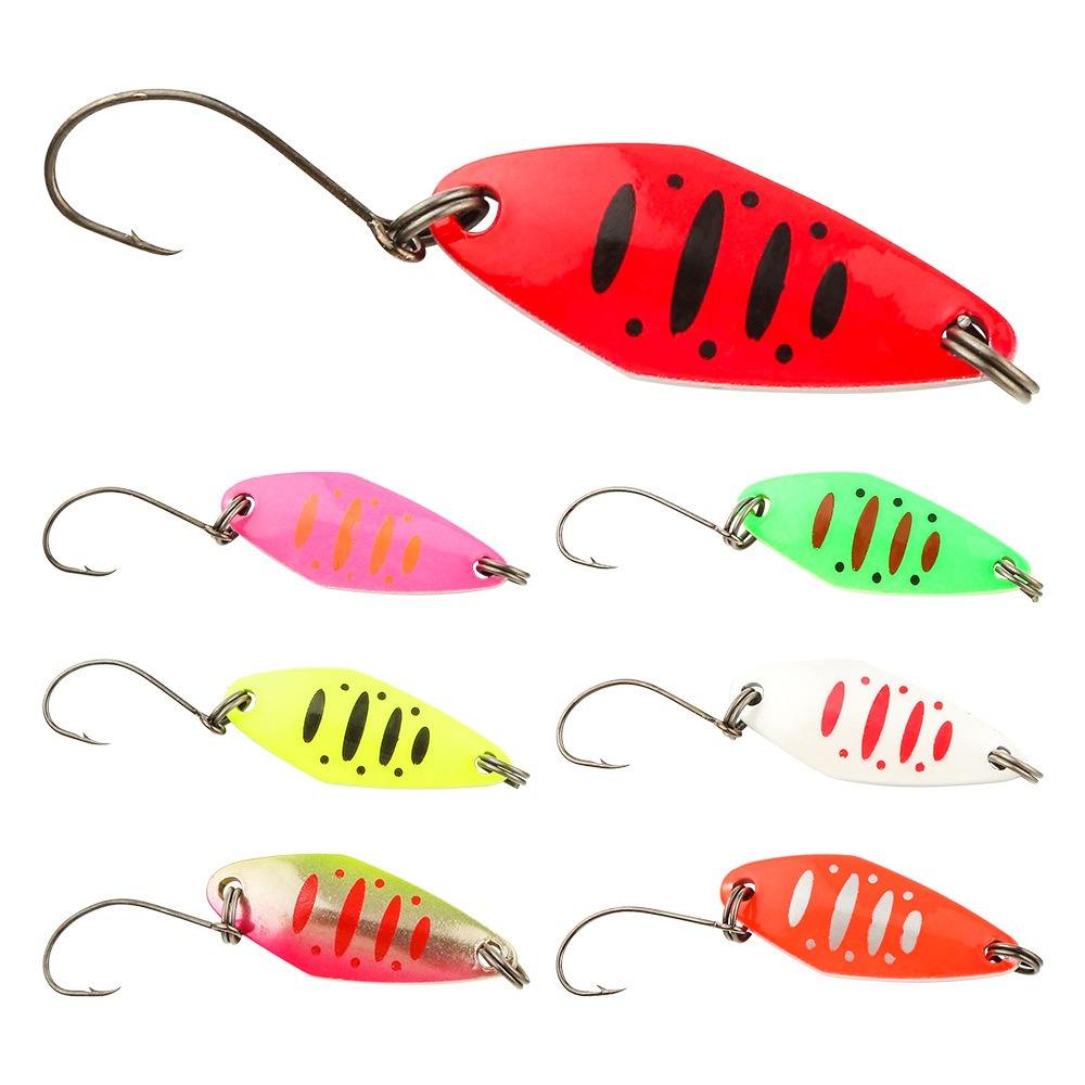 Wholesale 3.2g Colored Metal Spoons Lures Single Hook Casting Jig Artificial Luminous Bait Spoon Fishing Lure for Cod – Metal Lure – view 3