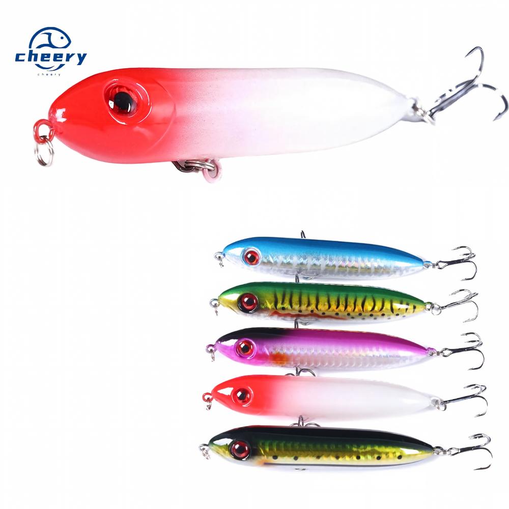 CHEERY CPE030 Metal & Plastic Artificial Hard Bait Pencil Fishing Lures with Hooks 10cm 12g for Ocean Boat Stream & Ice Fishing – Pencil – view 1