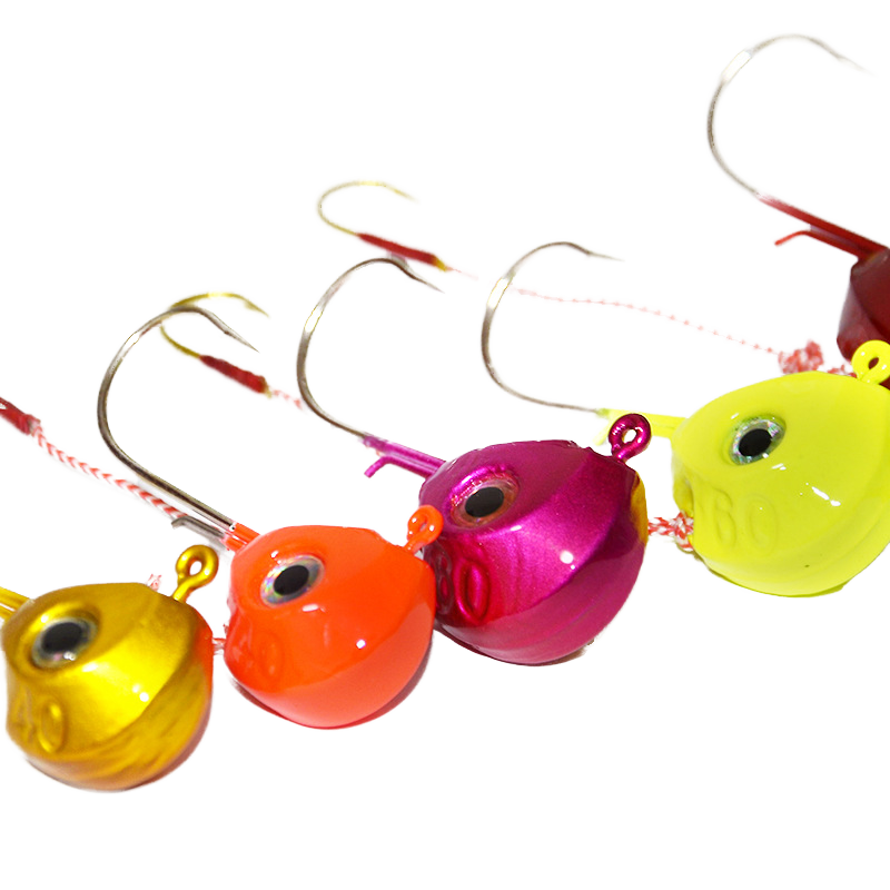 120g Plastic & Lead Jig Head Double Hook with 3D Eyes for Bass Marlin & Pike-Lure Fishing in Lake & Saltwater – Fishhook – view 2