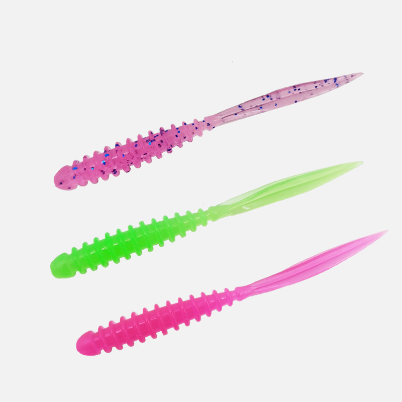 Soft Worm Lure Bottom Fishing 05g Threaded Explosive Bionic Artificial Bait Sea Bass Multi-Color Lure Stainless Steel No Hooks – Worms & Grubs – view 1