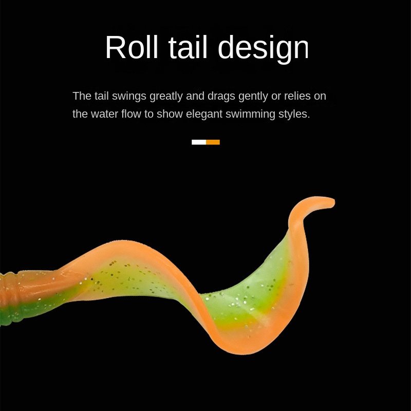 Lure Soft Bait Curl Tail Worm 60mm/75mm Spiral Multi-color Optional Stainless Steel Without Hooks Fishing Lure Factory in Stock – Worms & Grubs – view 5