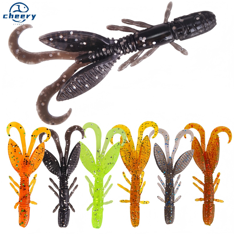 CHEERY Steel Double-Tail Gecko Soft Lure Long-Cast Freshwater/Saltwater Bass Snakehead Fish Multi-Color Artificial Bait – Soft Lure – view 1