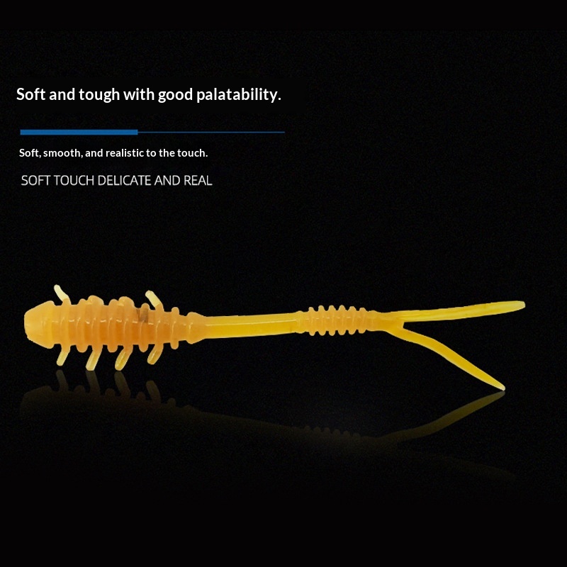 Lure Bionic Fork-tail Soft Bait 5cm Stainless Steel River Long-Cast Bottom Fishing Multi-color Without Hooks 10 Pieces/Package – Worms & Grubs – view 4