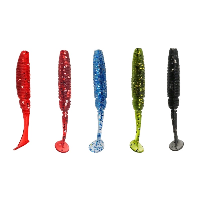 Explosive T-Tail Soft Bait 03g Long-Cast Bionic Artificial Freshwater Bass Perch Lure Without Hooks 14/12 Sticks Pack – Worms & Grubs – view 1