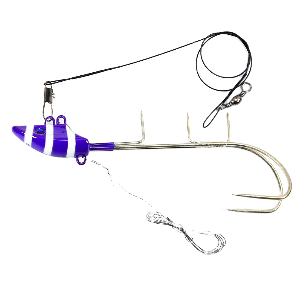 Factory Prices Accept Large Wholesale Orders Sea Boat Fishing Double Hooks with Barbed Points Sharp Double-Tail – Hard Lure – view 3