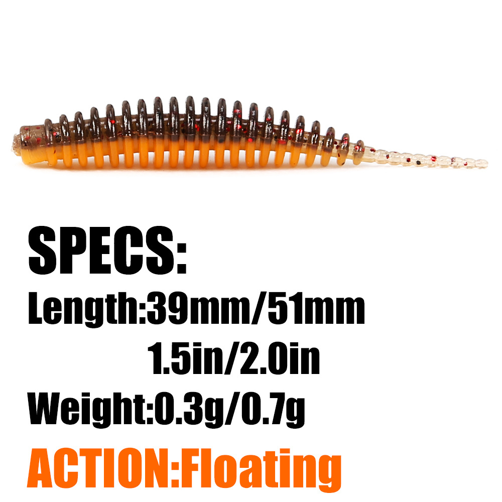 Factory Prices Accept Customization Root Stainless Steel Artificial Soft Bait Fishing Threaded Needle Tail 10/8 Pcs – Worms & Grubs – view 3