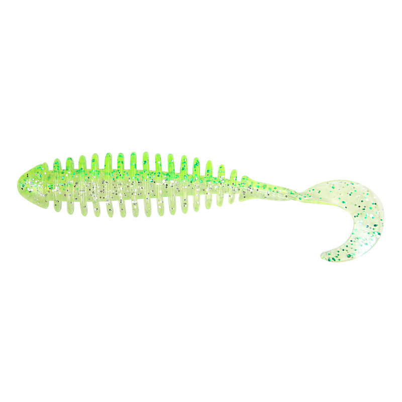 Root Floating Surface Nematode Stainless Steel Artificial Soft Bait Threaded Tail 8-Piece Large Black Drum Yellow Fish – Worms & Grubs – view 5