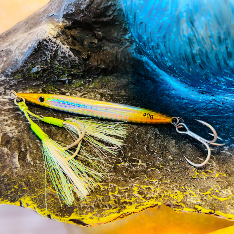 Direct Supply From Source Factory Wholesale Metal Jig Lure Iron Plate Quick Retrieve Lead Fish Bait 40g 50g 60g Saltwater Fish – Metal Lure – view 3