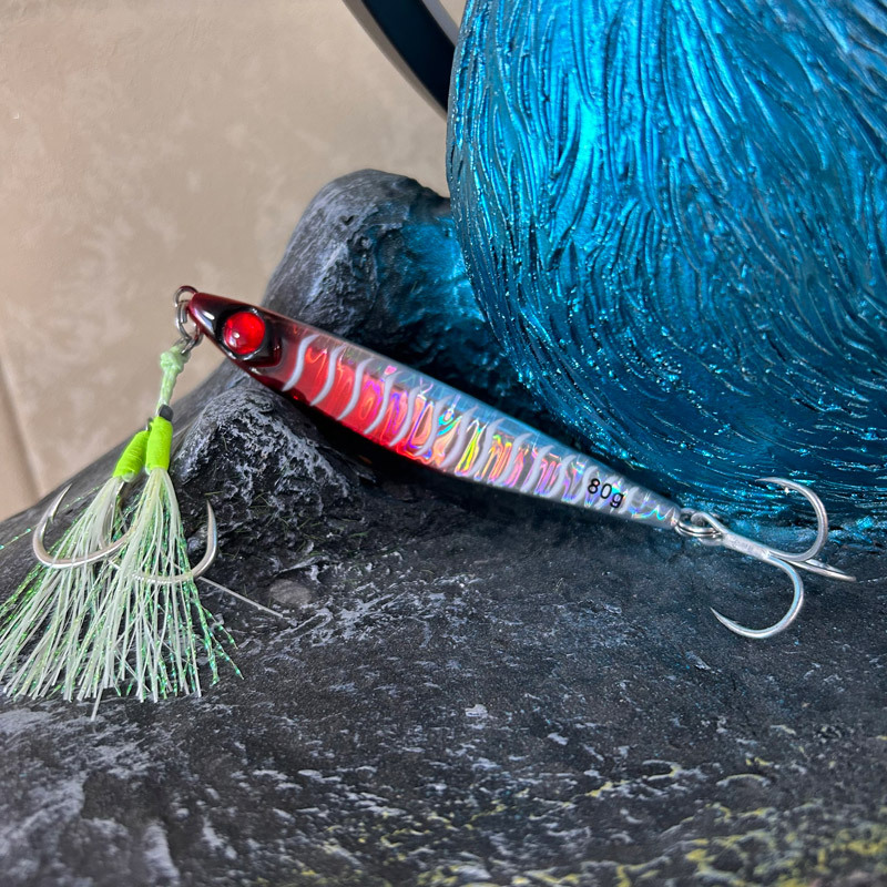CHEERY Sea Fishing Stainless Steel Iron Plate Bait Lure Night-Luminous Slow-Rolling Double Hooks Reinforced Three-Prong Hook – Metal Jig – view 3