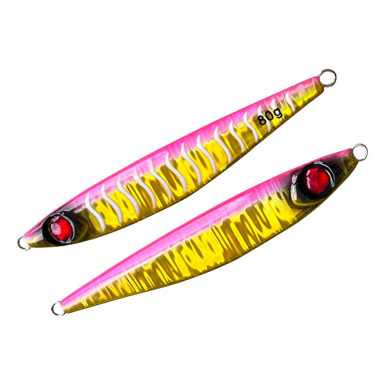 CHEERY Sea Fishing Stainless Steel Iron Plate Bait Lure Night-Luminous Slow-Rolling Double Hooks Reinforced Three-Prong Hook – Metal Jig – view 2