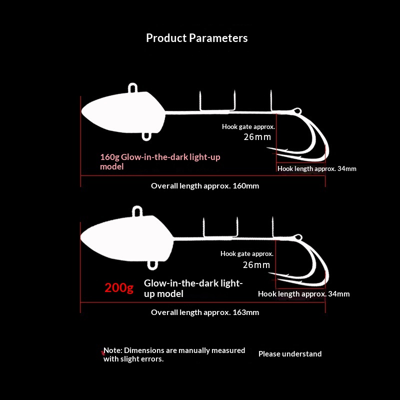 LED Electronic Light Boat Fishing Saltwater Fish Metal Plate Lure with Lead Head Hooks for Sea Fishing – Hard Lure – view 4
