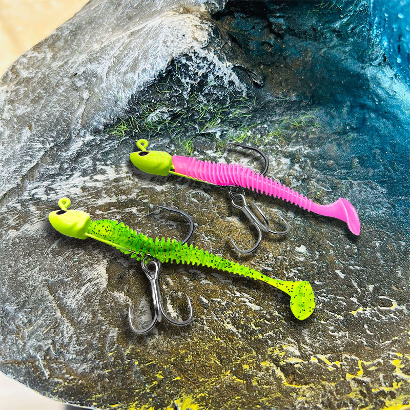 Factory Wholesale Luminous All-Purpose Lead Head Hook Soft Bait Soft Tail Hook Reinforced for Bass Hook Eel Hook Fishing Fishing – Fishhook – view 2