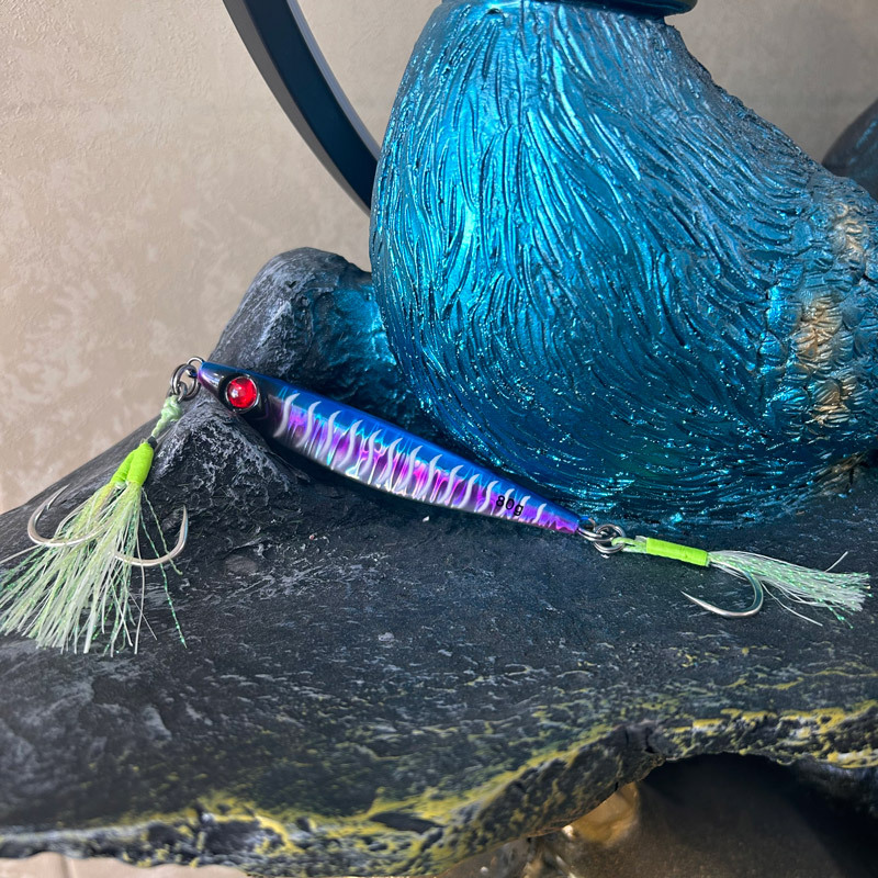 CHEERY Sea Fishing Jig Lure Iron Plate Bait for Spanish Mackerel Glow-in-the-Dark Steel Wire Hook Fast Twitching Boat Fishing – Hard Lure – view 3