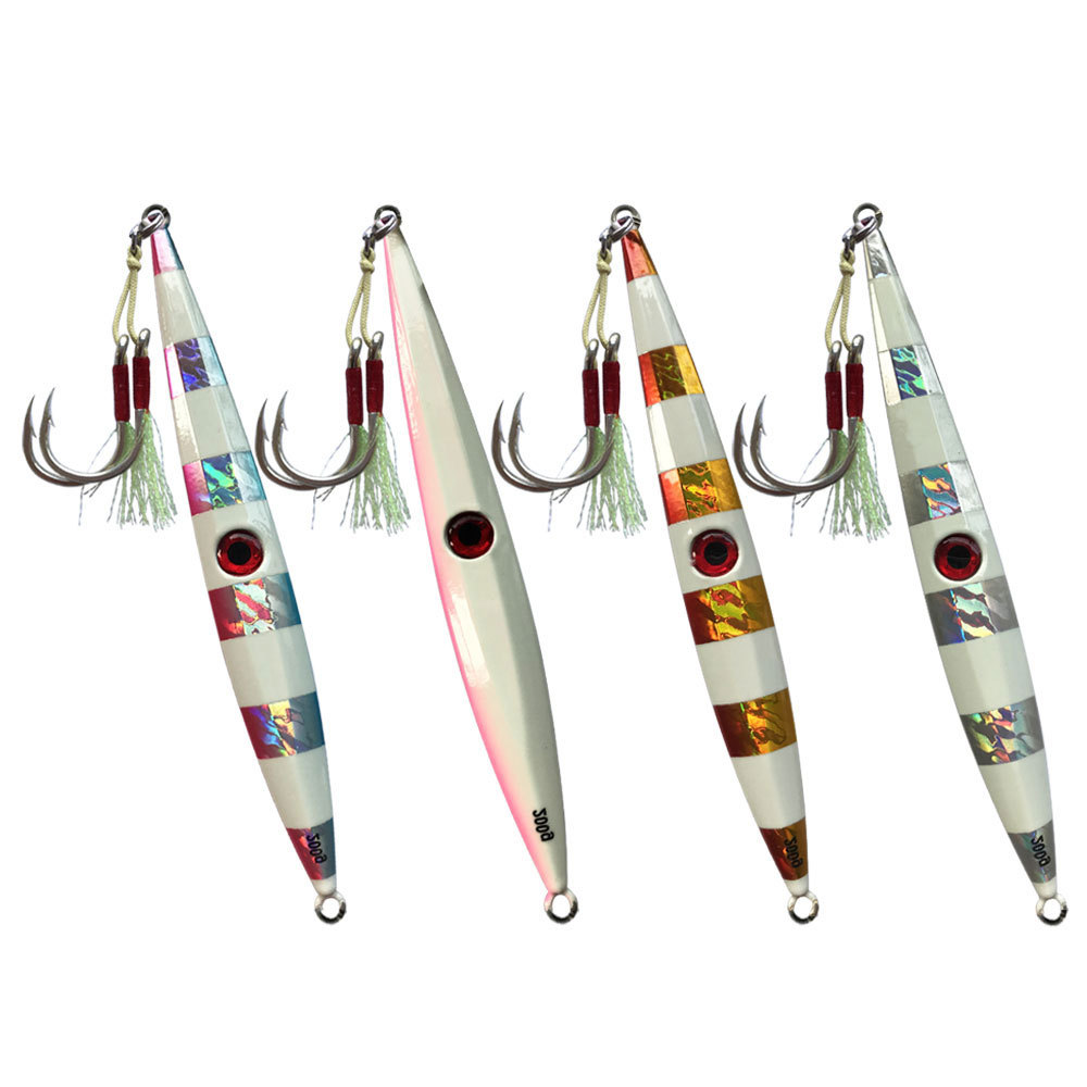 CHEERY Fast-Sinking Iron Plate Lure 100g-300g Quick-Pull Long-Shape Glow-in-the-Dark Lead Fish Artificial Bait for Tuna – Hard Lure – view 5