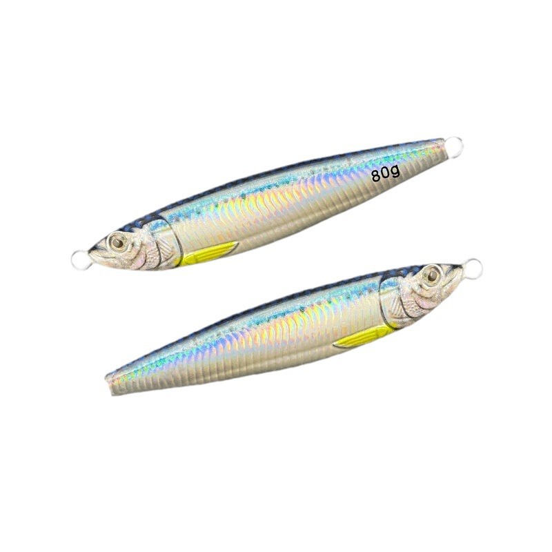 Fishing Tackle Supply 3D Printed Metal Jig Lure Artificial Hard Bait Bare Plate Double Three-Prong Hooks 40g/60g Fishing – Hard Lure – view 5