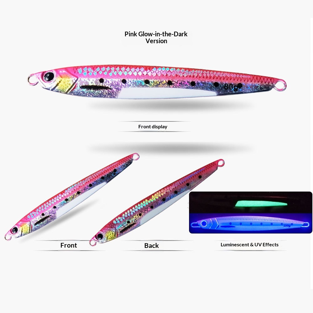 Bestseller Slow-Rolling Iron Plate Luminous Lead UV 3D Printed Artificial Hard Bait Hooks for Sea Fishing Boat Spanish – Hard Lure – view 5