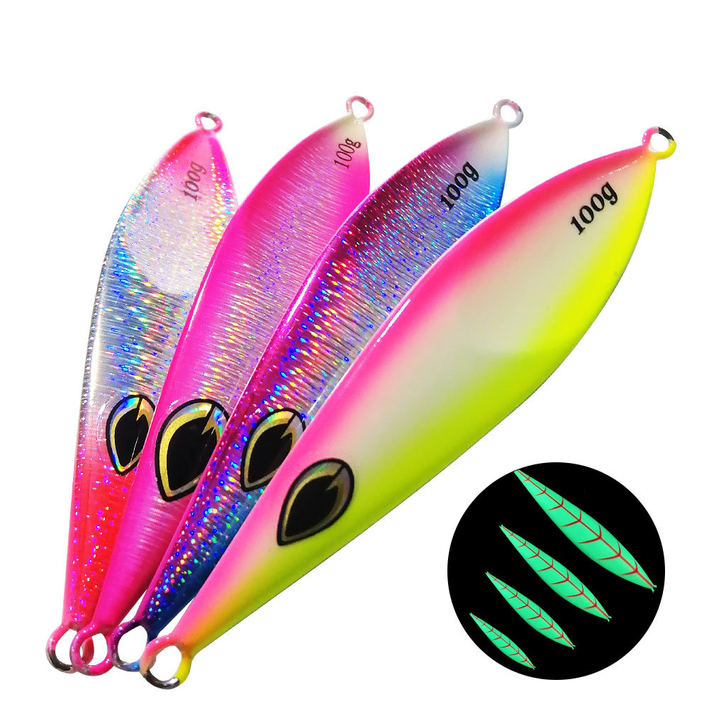 Slow-Rolling Iron Plate Lure Lead Fish 80/100g 150g 200g 250g 300g Mackerel Sea Fishing Boat Fishing Artificial Bait – Hard Lure – view 1