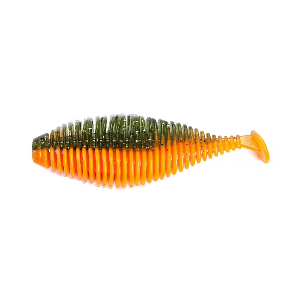 CHEERY Threaded Caterpillar T-Tail Stainless Steel 4-Piece 75cm Black Pit Bass Freshwater/Saltwater Artificial Soft Bait – Worms & Grubs – view 2