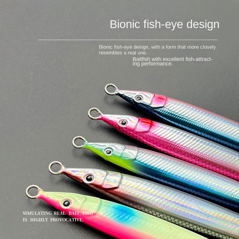 Japanese-Style Little Jack Luminous Fast-Sinking Metal Jig Iron Plate Bait 60g 80g 100g Sea Fishing Quick-Pulling Mackerel Squid – Hard Lure – view 2
