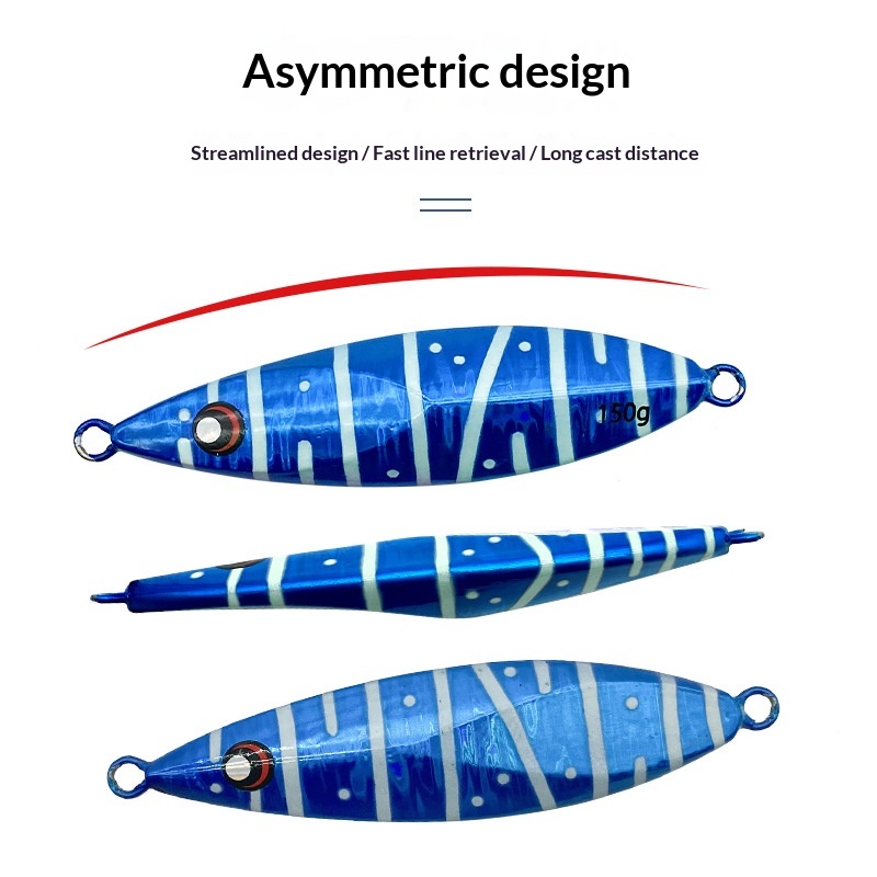 Lure Metal Jig 150-200g Luminous Drift Slow Shake Lead Fish Bare Plate Artificial Hard Bait No Hooks Hot Sale – Hard Lure – view 4