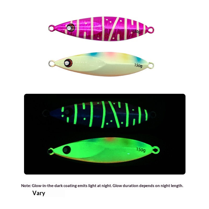 Lure Metal Jig 150-200g Luminous Drift Slow Shake Lead Fish Bare Plate Artificial Hard Bait No Hooks Hot Sale – Hard Lure – view 2