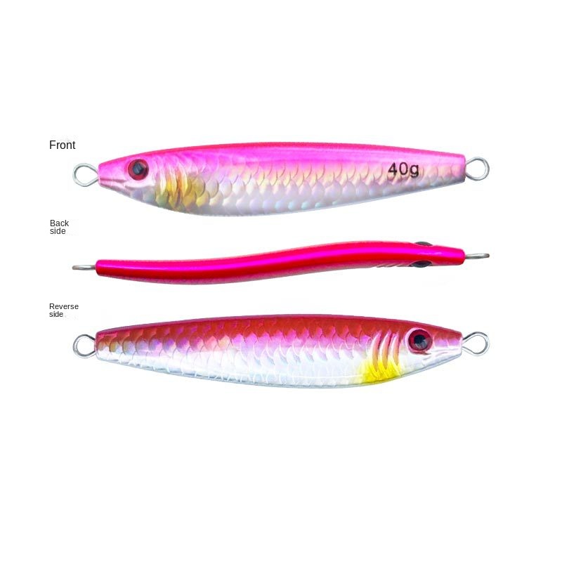 In Stock Wholesale S-Shaped Iron Plate Bait Artificial Hard Bait 40g/60g Lead Fishing Lure for Saltwater Boat Fishing Hooks – Hard Lure – view 1
