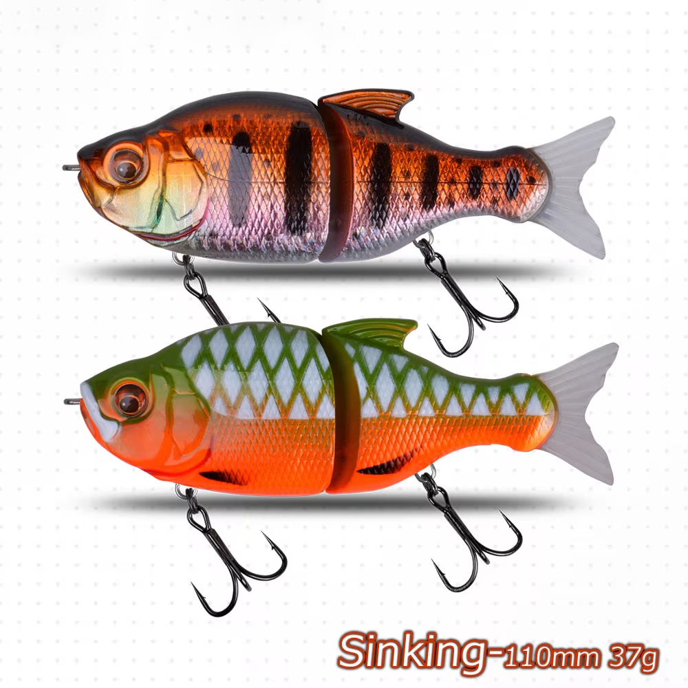 Lure Slow-Sinking 110mm 37g Multi-Section Overturned Hook Freshwater Hard Bait Bass Simulation Bait – Hard Lure – view 1