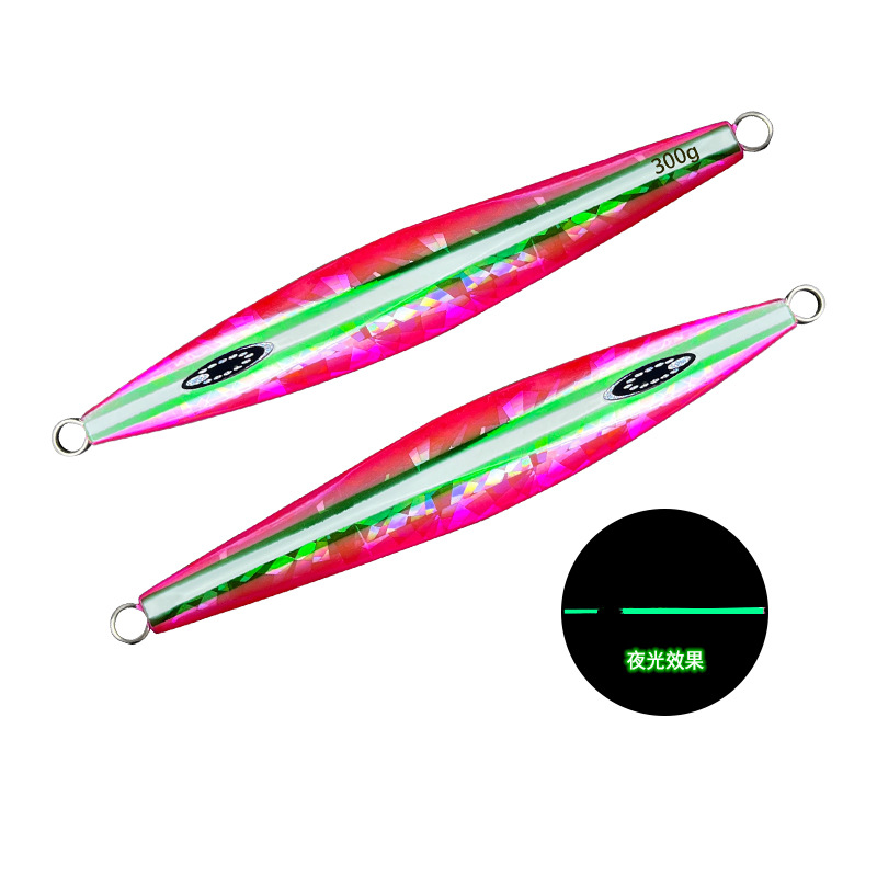 Manufacturer Sea Fishing Fast-Sinking Iron Plate Lure Noctilucent Laser Metal Jig Lead Fish Quick-Pull Artificial Bait Mackerel – Hard Lure – view 1