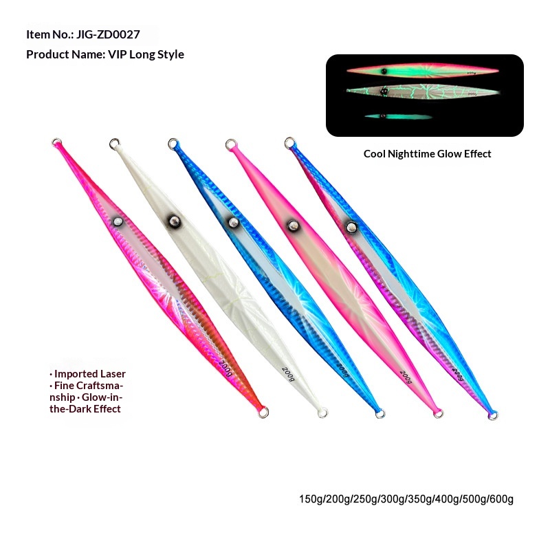 Manufacturer Sea Fishing Lure Long Strip Fast Retrieve Sinking Iron Plate Bait Night-Luminous Metal Jig Spanish Mackerel – Hard Lure – view 3