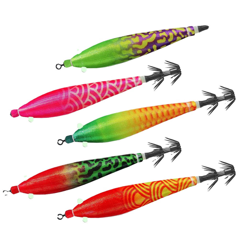 CHEERY Fishing Tackle 2026 New Stainless Steel Squid Cloth Roll No 4 Fully Luminous Double-Layer Umbrella Hook Rocket Squid – Hard Lure – view 2