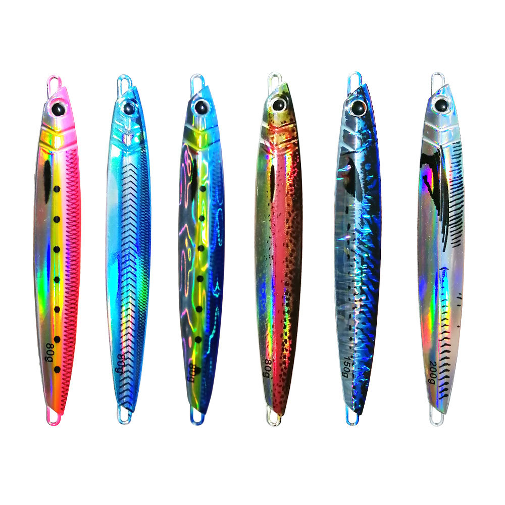Bestseller Slow-Rolling Iron Plate Printed UV 3D-Printed Lure Sea Fishing Boat Fishing Mackerel Metal Artificial Bait – Hard Lure – view 1
