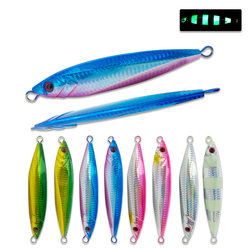 Lure Iron Plate Metal Jig Hard Bait Laser Noctilucent Bionic Artificial Bait 150g/200g No Hooks Factory Wholesale Fishing Tackle – Hard Lure – view 1
