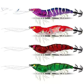 Lure Fishing Mantis Shrimp Squid Wooden Shrimp UV Glow-in-the-Dark 6-8 cm Biomimetic Artificial Soft Bait No Hooks – Hard Lure – view 3