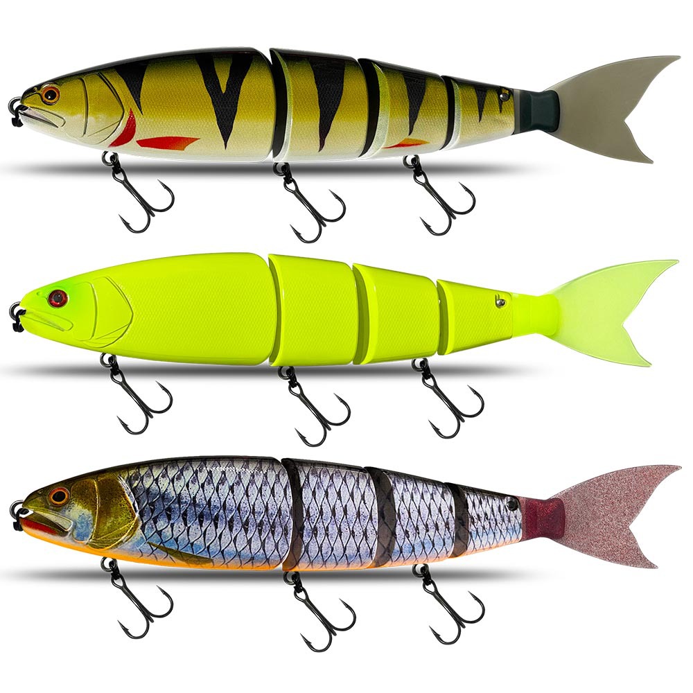 CHEERY Japanese-style Large Multi-section Stainless Steel Live Bait 300mm Floating 180g Sinking 188g Mandarin Fish Golden – Hard Lure – view 4