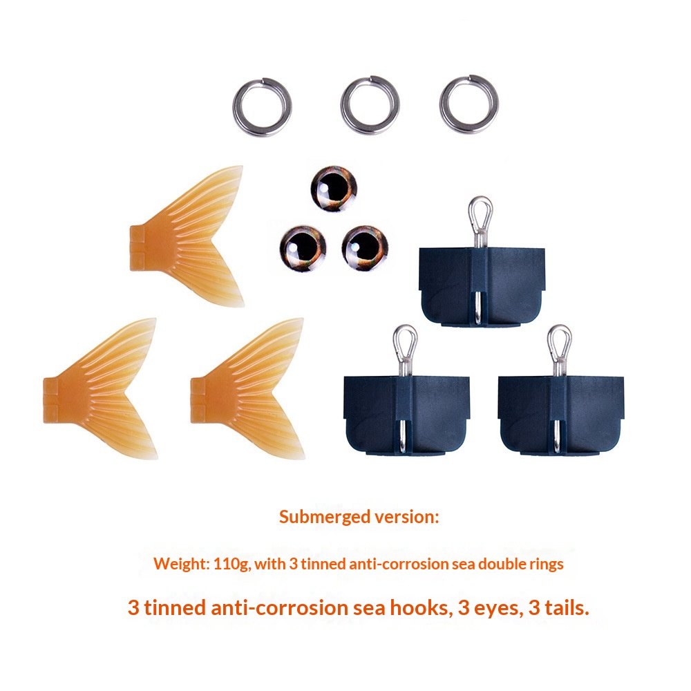 Lure Spear Floating Slow-Sinking Two-Section Stainless Steel 225mm Snakehead Pike Artificial Hard Bait DIY – Hard Lure – view 3