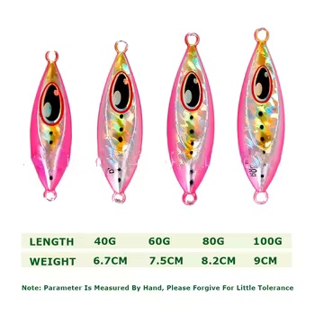Slow-Sinking Biomimetic Water Drop Iron Plate 40g-100g Slow-Rolling Lure UV Glow Cod Grouper Boat Fishing Artificial Fishing – Hard Lure – view 4